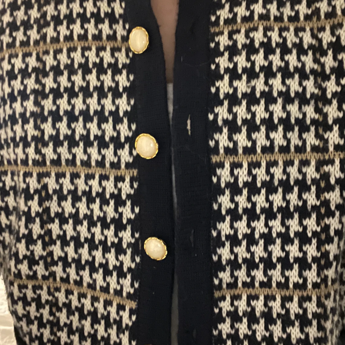 Rutig Kofta med knappar - 90