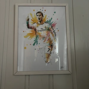 Ronaldo Tavla - Ronaldo-tavla av Nazar Stefanovic (ramen ingår). Skick: som ny. Storlek 40cm x 35cm