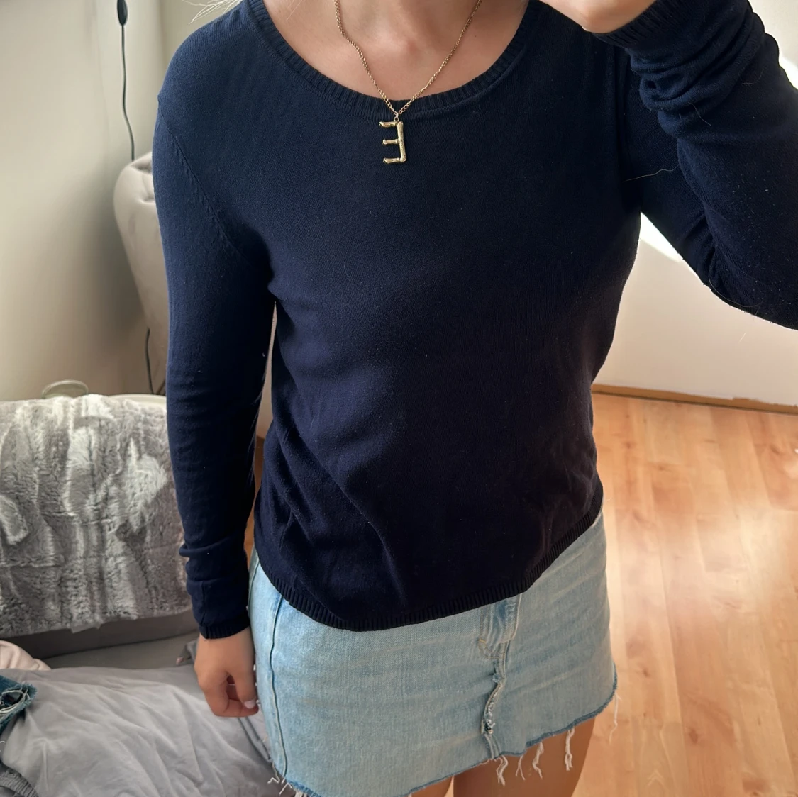 Marinblå tröja  - 90