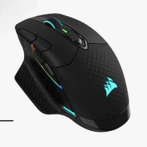 Corsair Dark Core Pro RGB Wireless Gaming Mouse - Beskrivning: Tre sätt att ansluta: sub-1ms SLIPSTREAM WIRELESS-teknologi, låglatens Bluetooth-trådlös teknologi eller USB-kabelanslutning. Jag kan diskutera om priset. 