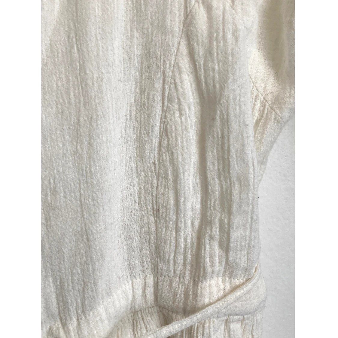 Vit kortärmad miniklänning, 34/36 XS/S, vintage, retro, bohemisk, boho, student - 93