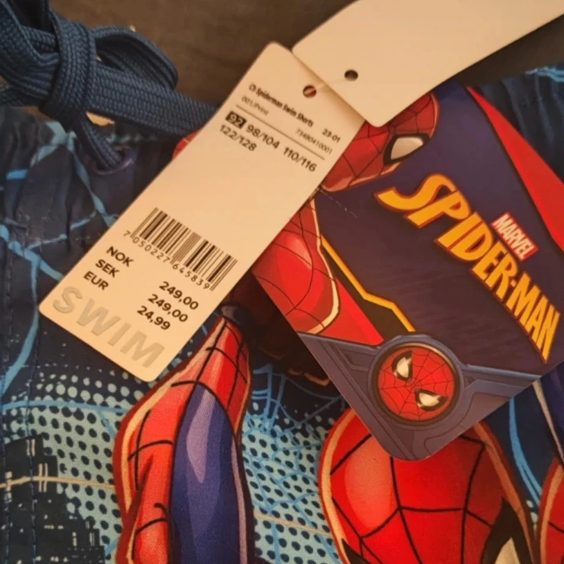 Nya Marvel Spiderman badbyxorstorlek 92  24-36 månader - 90