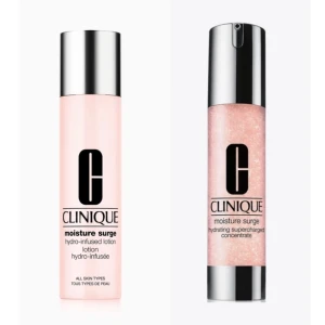 clinique moisture surge produkter - Säljer dessa produkter från Clinique då de ej kommer till användning • Clinique moisture surge hydro-infused lotion (200ml) ca 90-95% kvar (300kr) • Clinique moisture surge hydrating supercharged concentrate (48ml) ca 70% kvar (300kr) 🥰🥰