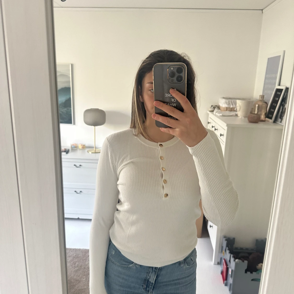 Vit skön tröja  - 90