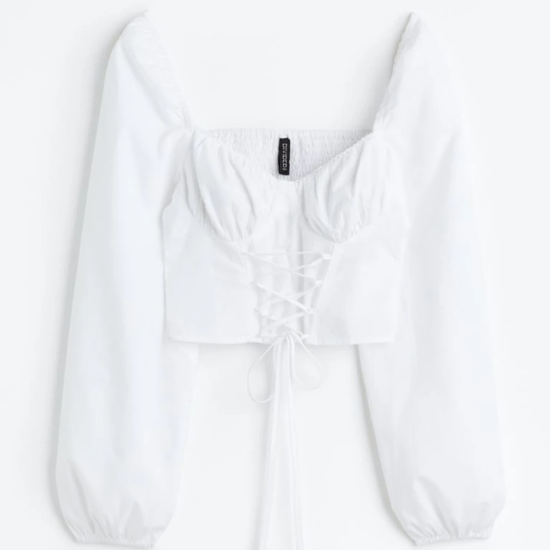 Poplinblus med spets från H&M, Storlek 36