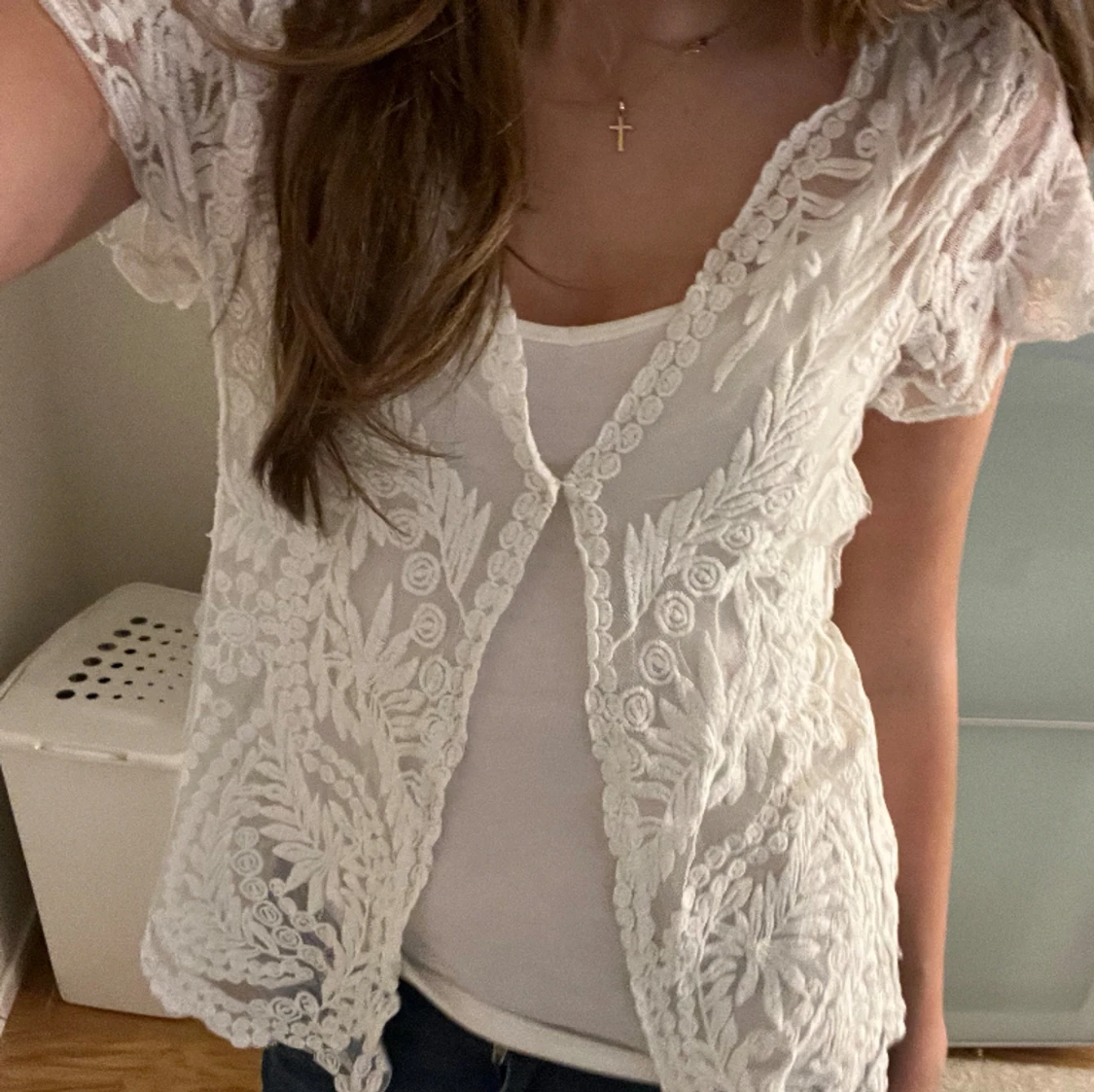 stickad kofta/bolero - 90