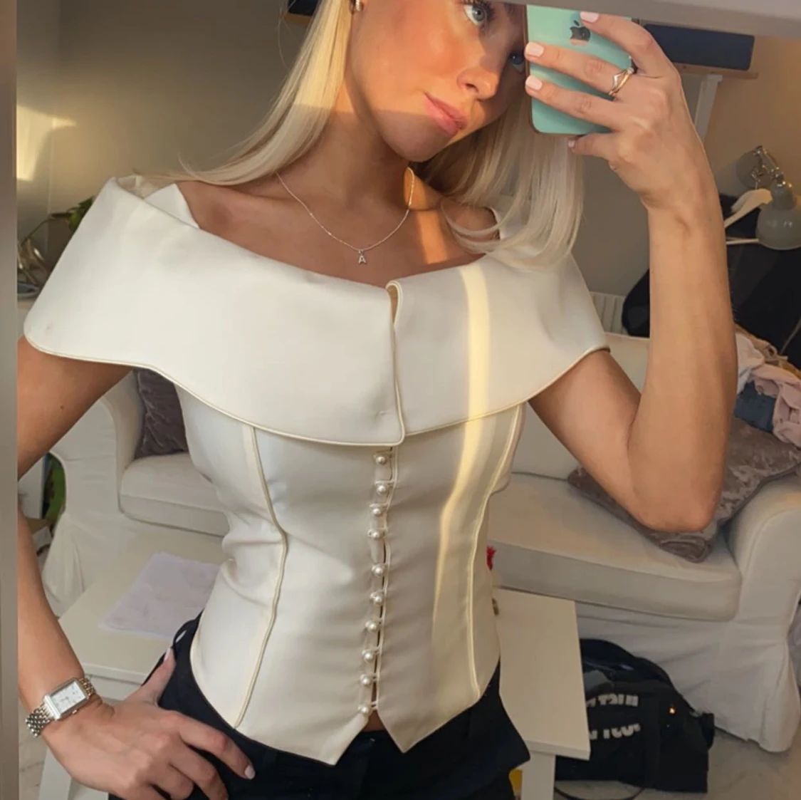 Korsett med knappar - 90