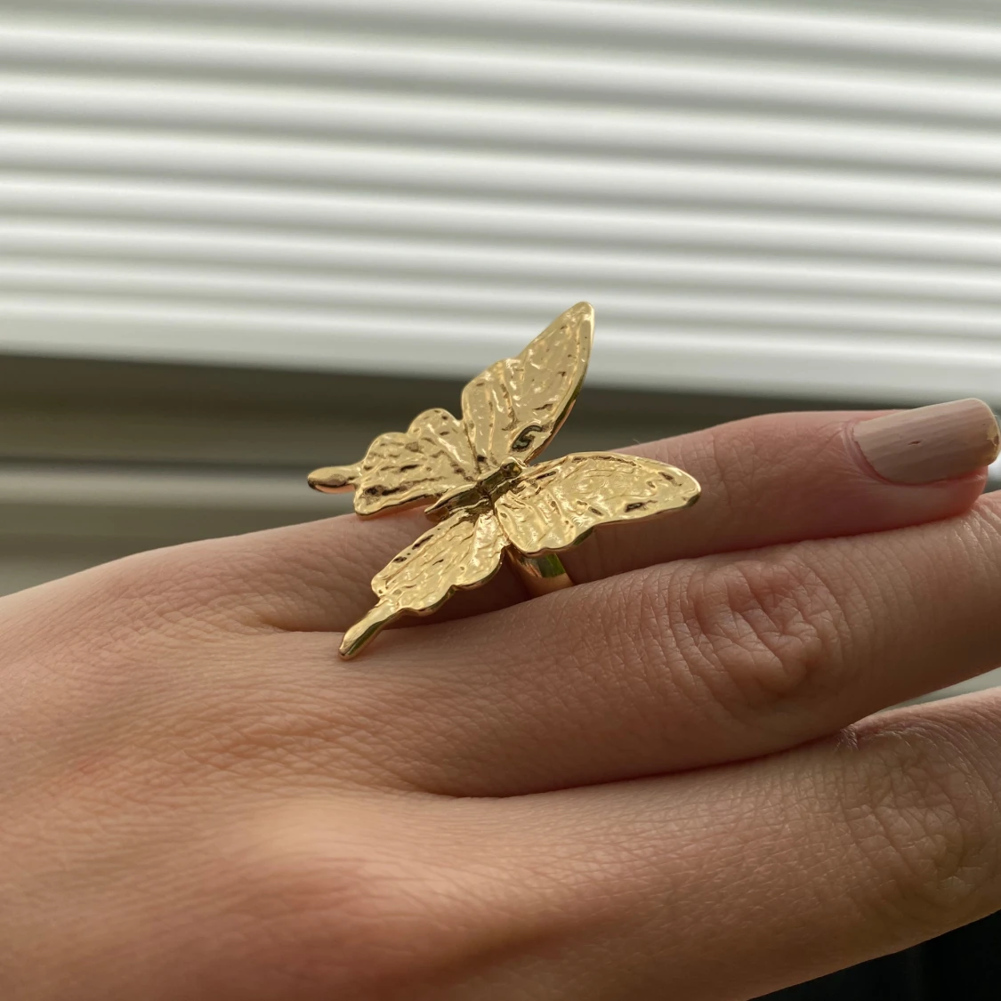 Guld ring fjäril  - 90