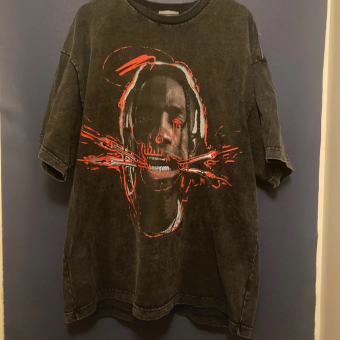 Oversized tröja med tryck