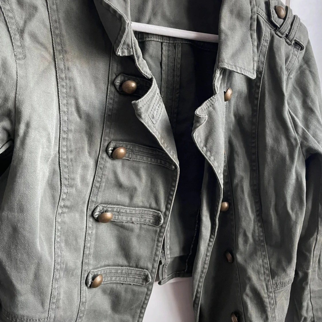 Militärgrän jeansjacka - 91