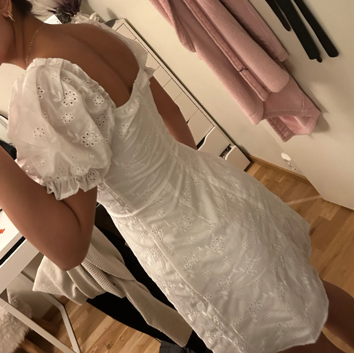 Vit klänning/studentklänning - 90