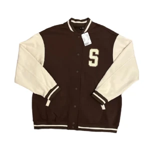 brun vintage varsity jacka - säljer denna asnygga bruna varsity jackan frän h&m och är i nyskick. nypris: 349. perfekt till våren och hösten! om du har frägor så är det bara att kontakta mig