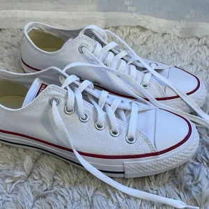 Nya Converse  - Nya låga Converse i storlek 39. Säljer då dom tyvärr är fel storlek för mig. Provade på men inte använda ute🤍Skriv gärna om ni vill ha fler bilder!