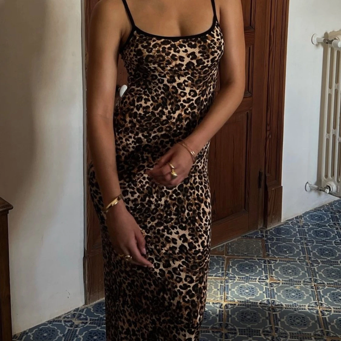 Leopardmönstrad klänning