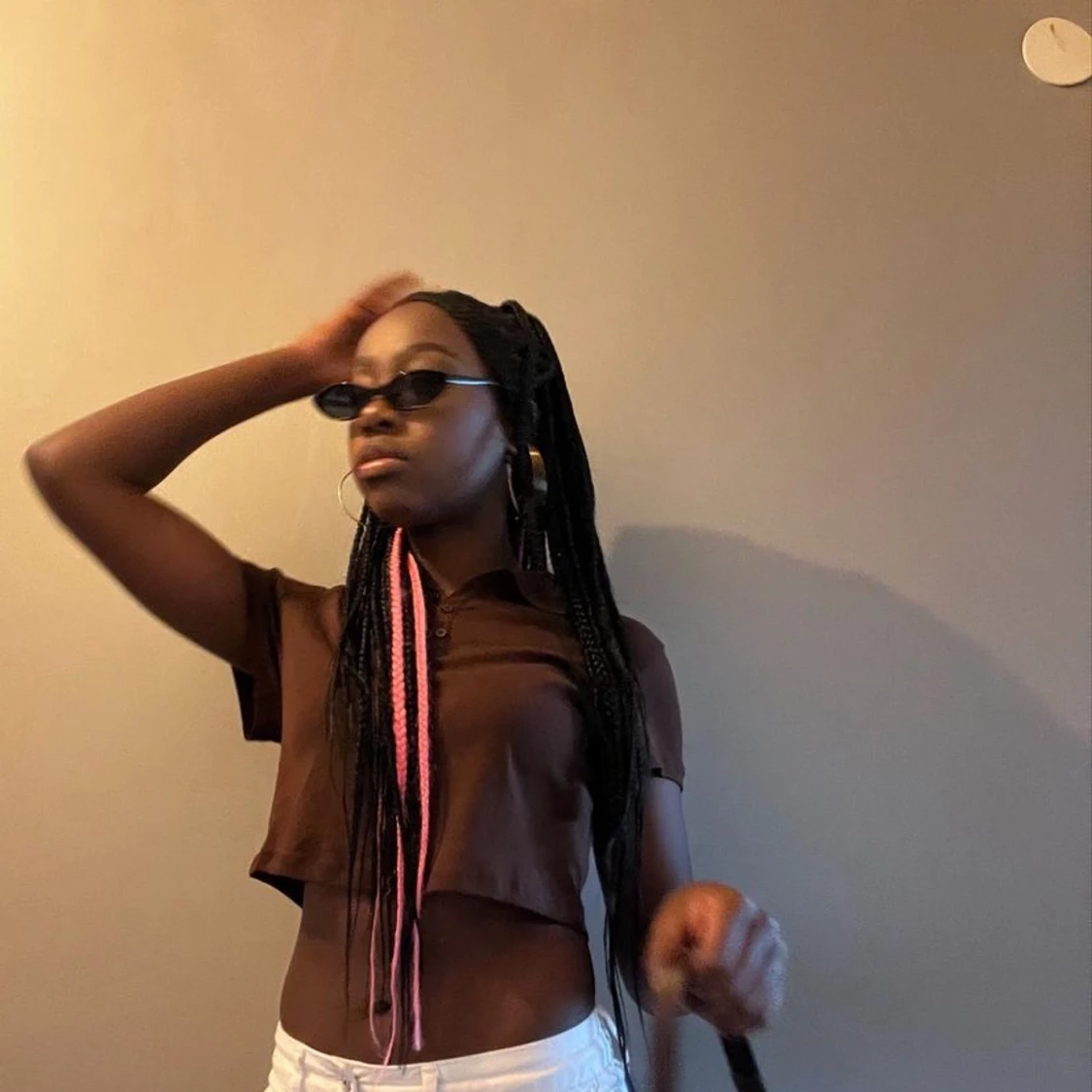 Brun topp med krage - 90