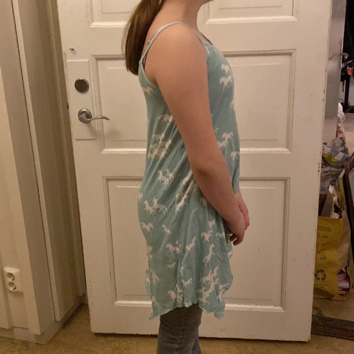 Häst blå klänning - 91