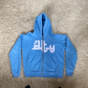 Zip up hoodie - Fin ljusblå y2k zip up hoodie från DivideTheYouth. Den är i storlek L och i fint skick, passar bra på någon som är 180-195 och är ganska lång i ärmarna. Skriv PM om ni har några frågor!