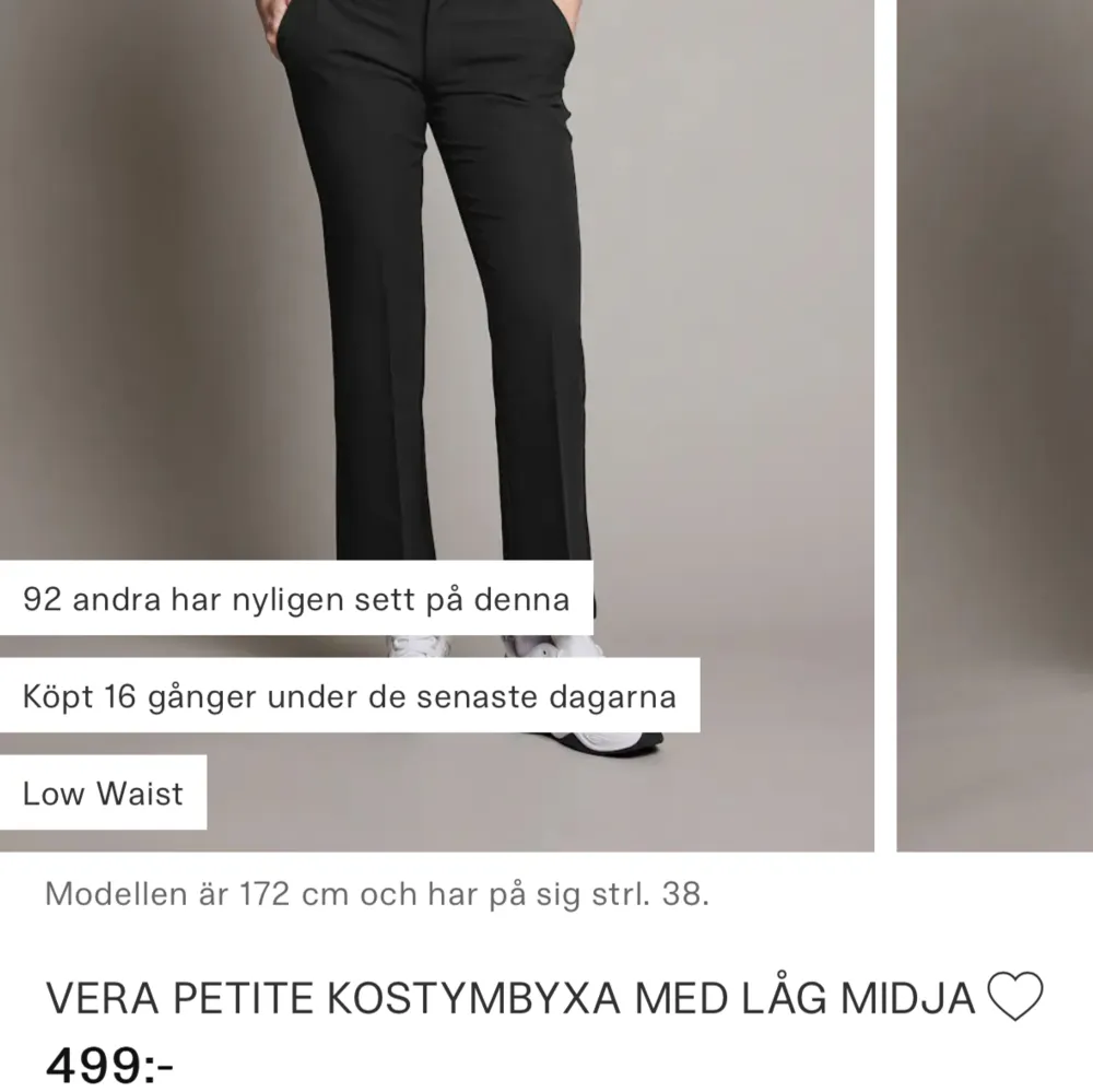 Kostymbyxor i nyskick från bik bok💗 i modellen Vera petite, säljer då det inte är min storlek. Jeans & Byxor.