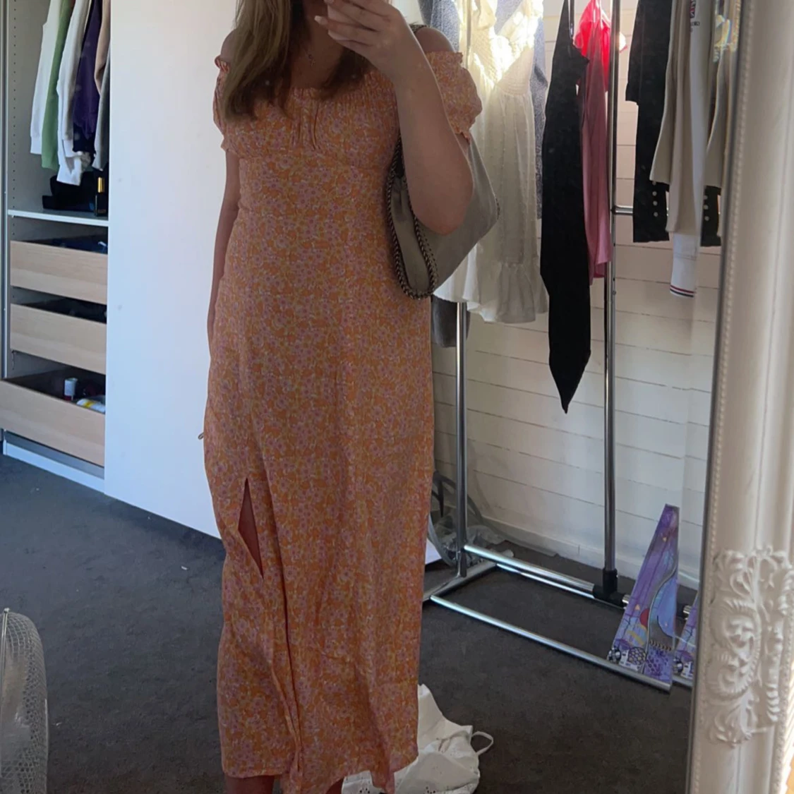  Lång klänning med slits - 90