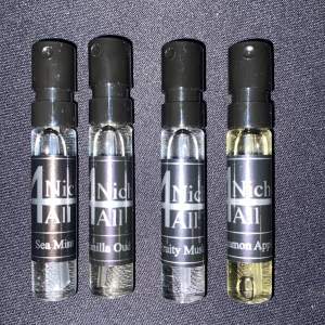 Samples av Niche4 All på Sea Mint (såld), Vanilla oud (såld), Fruity Musk och Cinnamon Apple. Använt ett spray av varje. 40 st, alla för 140kr