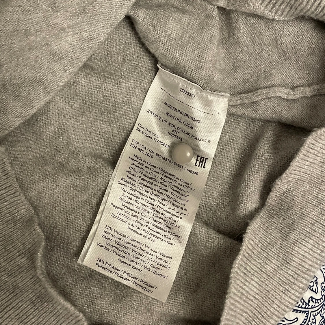 Jättesöt och Mjuk Jacqueline De Yong Tröja med Prydnadskrage - 90