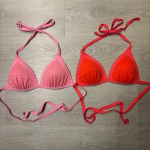 Bikini överdel - En rosa och en neon orange bikini topp som är kupade och smått vaderad. Jätte fina färger och mkt bra skick🩷🧡 1 för 70kr 2 för 120kr 