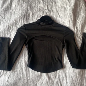 Topp - Långärmad croppad topp