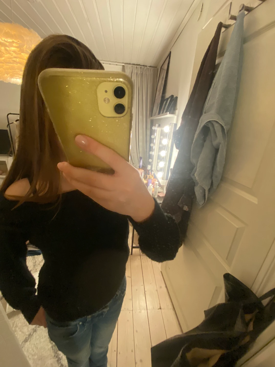 Sticka off sholder tröja 