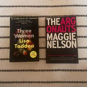 three women och the argonauts!! två nonfiction böcker, pocket, 150 för båda💕 (i bra skick, en har lite solskadade sidor dock!!)