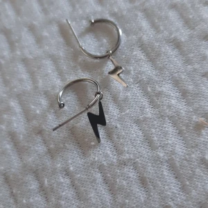 Örhangen  - Silver lrhangen med en blixt från edblad