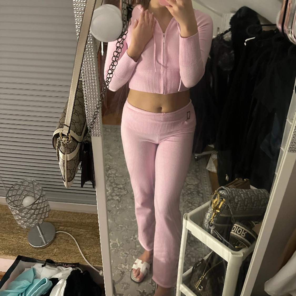 Ljusrosa mjukis sett - 90