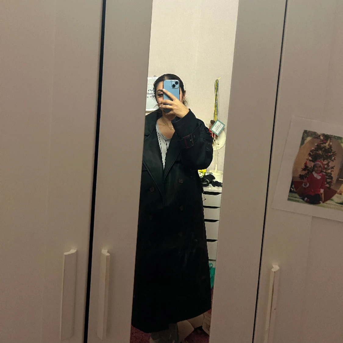 Läder/skin kappa  - 91