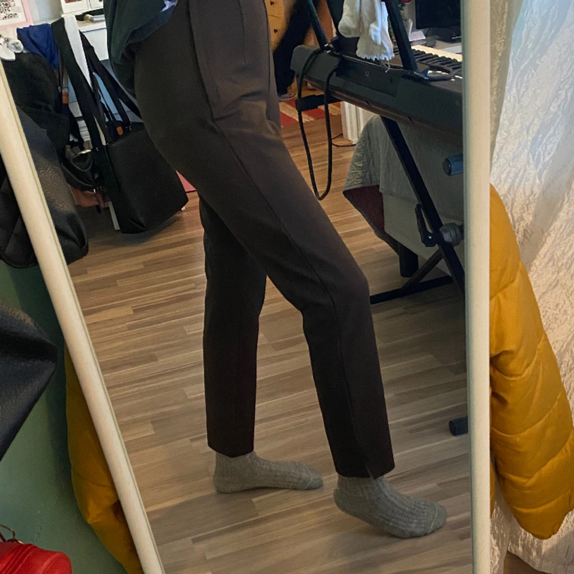 Bruna tygbyxor/kavajbyxor - 91