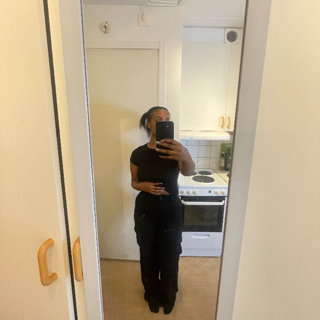 2 st cargo pants i svart