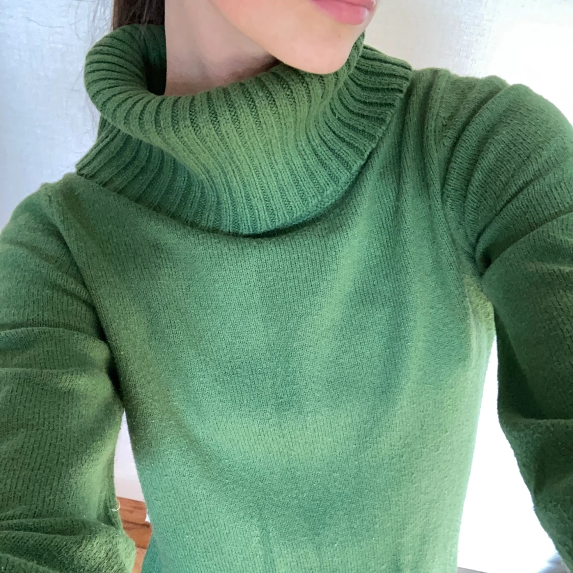 Grön Stickad klänning - 91