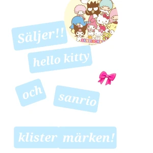Hello kitty/sanrio klistermärken!🎀 - Hej! Säljer hello kitty och sanrio klistermärken för rimmliga priser! Som jag skrev på bild 2 skriv till mig om du är intresserad av nån speciell karaktär eller en viss mängd så kan jag säga pris för just dom ! 😄👍Kan också be om pack!