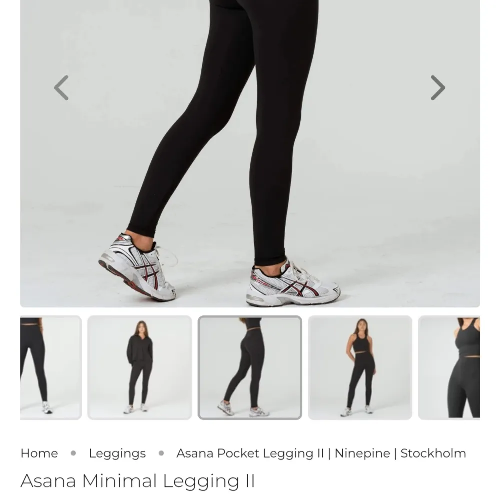 Asana Minimala Leggings från Ninepine i storlek M (passar även S, jag är mellan storlekar). Sparsamt använda. Extremt hög kvalitet! Köpta för 849:-. Sport & träning.