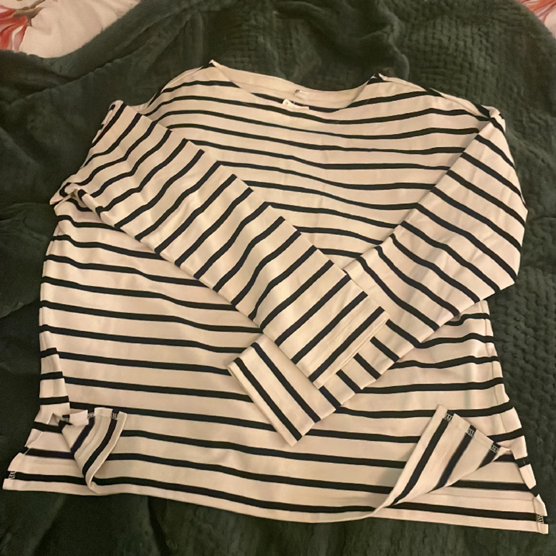 Blå/vit randigtröja - 90