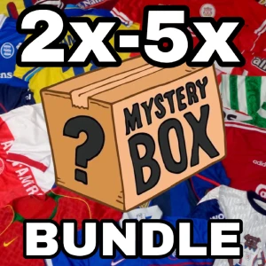 MYSTERY BOX FOTBOLLSTRÖJA BUNDLE - RENSNING AV LAGER! Säljer nu mystery box där man kan köpa fler än 1 i samma. 300kr för 2 tröjor 430kr för 3 tröjor 4 tröjor för 550kr och 600kr för 5 stycken tröjor.
