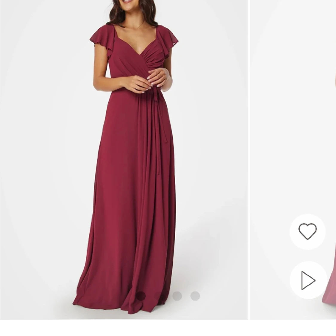 Vinröd balklänning - 90