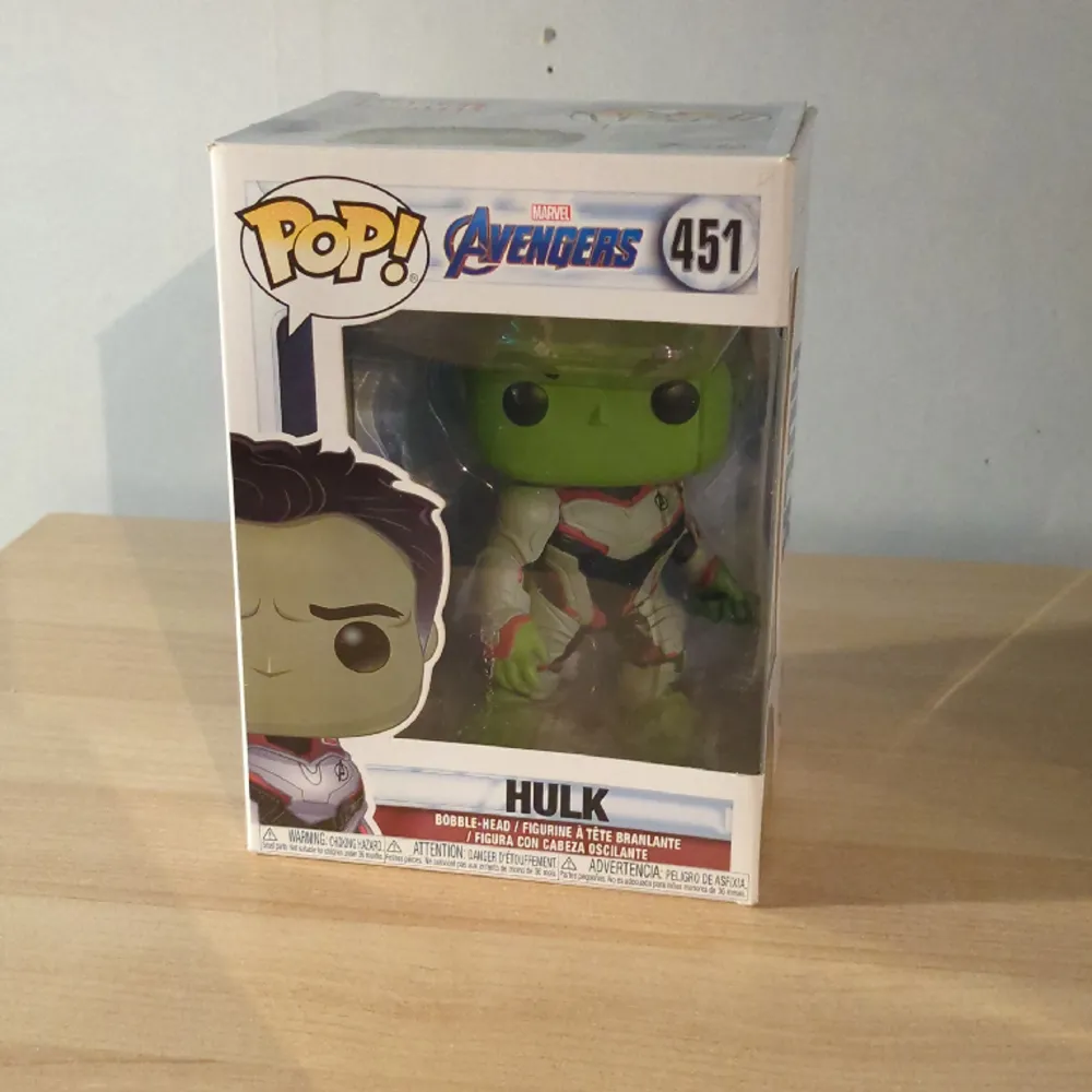 En funko pop figur, Hulk. Öppnad en gång skick 9,5/10. Säljer pågrund av att den bara står. . Övrigt.
