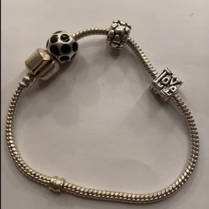 Berlock armband äkta silver - Äkta silver armband (äktighetsbevis bild 3). Jättefina berlocker på! Säljer då den inte används.