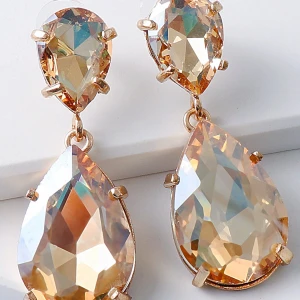 Jessie Earring  - Annas Gold - Champagne , Midnight blue & Pink  Rostfritt stål   Leveranstid 10 dagar 