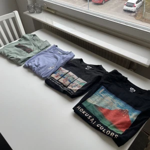 Uniqlo x Museum of Fine arts Boston T-shirts - Jag säljer ett par Uniqlo t-shirts från Fine  arts Boston kollektionen som inte tillverkas längre. Kan postas separat. Alla t-shirts är i utmärkt skick, endast ett fåtal gånger använt samt nytvättade. Storlekar från höger: M, S, S, M. 99kr styck. 