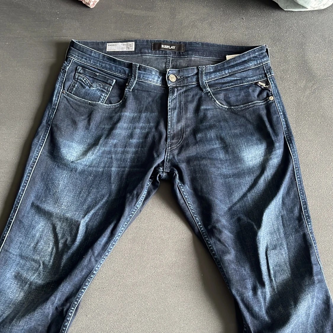 Replay Anbass mörkblå jeans - 1