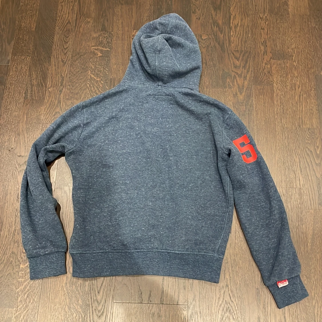 Blå Superdry hoodie med tryck - 4