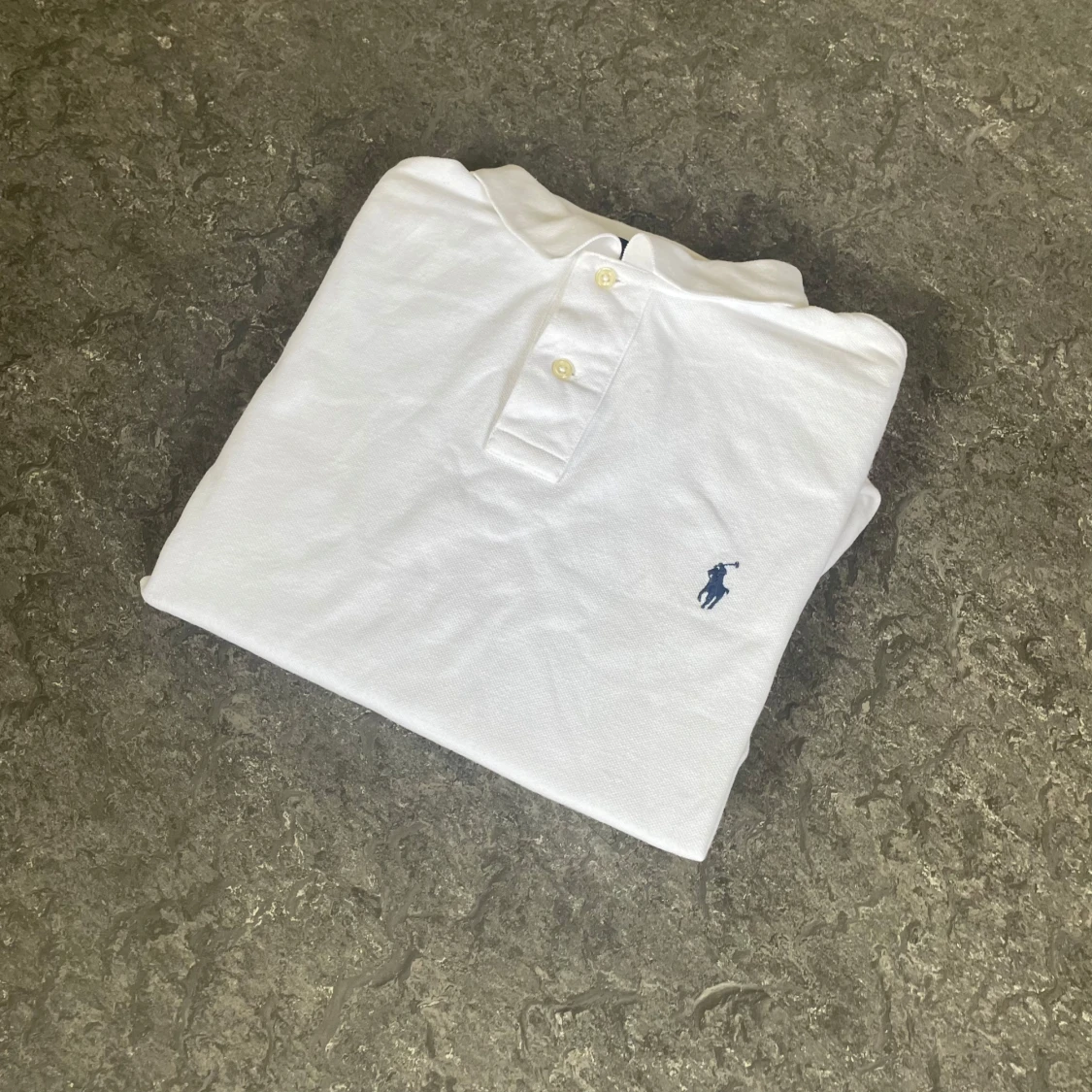 Vit pikétröja från Ralph Lauren