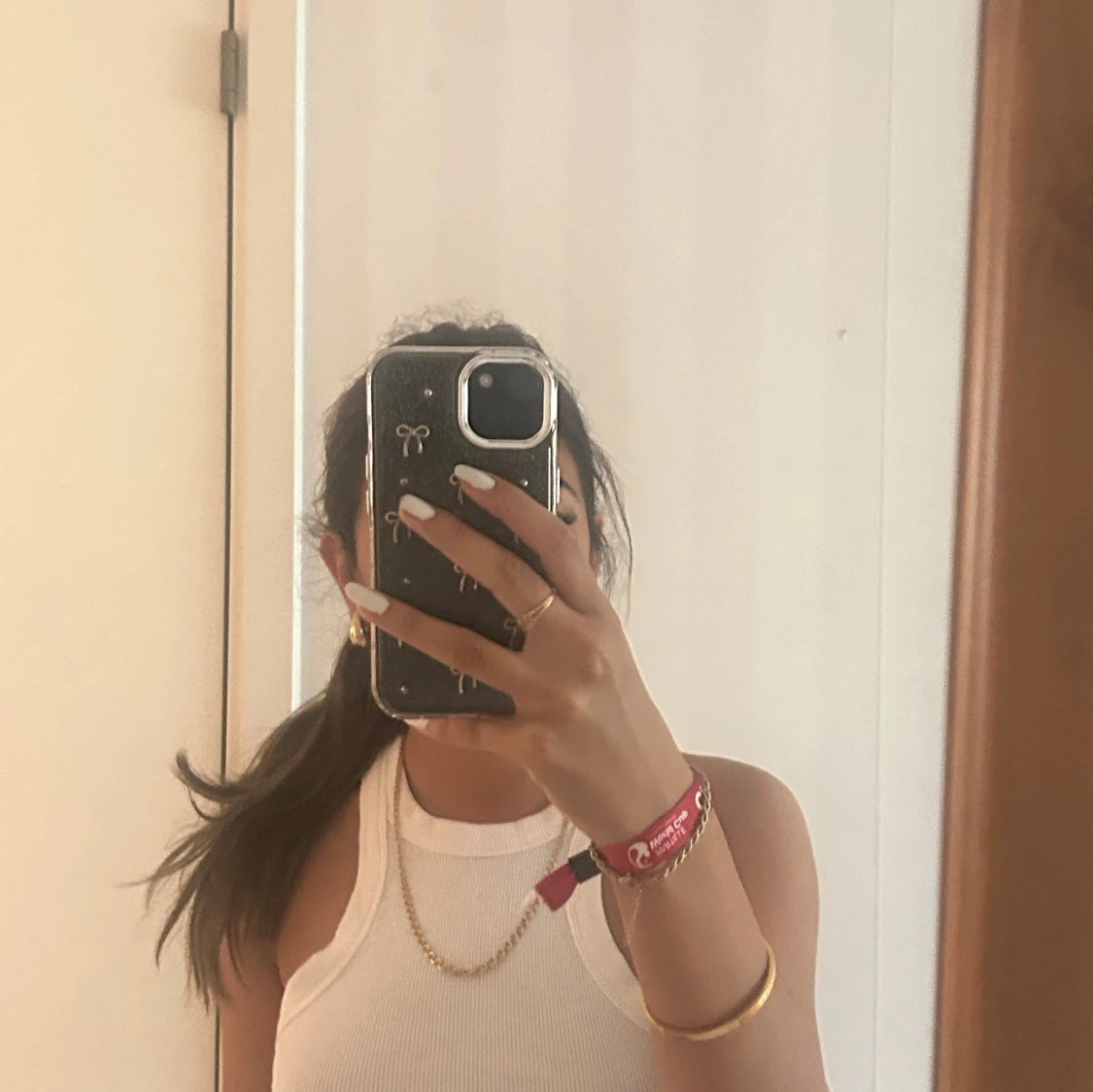 Vit ribbad linnetopp - 1