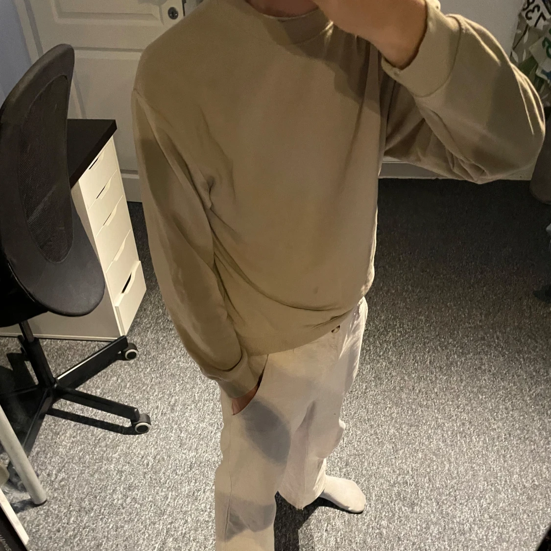 Beige sweatshirt från Monki XXS