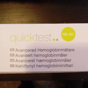 Quicktest HB-201 Avancerad Hemoglobinmätare - Upptäck Quicktest HB-201 – en avancerad hemoglobinmätare som ger snabba resultat på bara 10 sekunder! Perfekt för dig som vill ha koll på din hälsa hemma. Enkel att använda, stor LCD-skärm och plats för 1000 testresultat. Allt du behöver ingår i paketet. Nypris 1299
